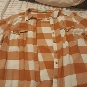Orange and White Maurices Button down